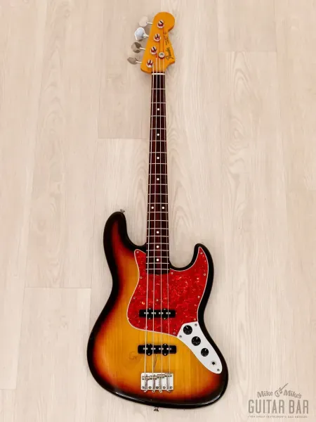 Бас-гитара Fender 1962 Jazz Bass JB62-75US JJ Sunburst w/gigbag Japan 2000