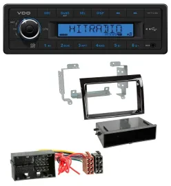 Автомагнитола для Citroen Jumper / Fiat Ducato VDO 1-DIN, USB, AUX, MP3, чёрный глянец (2014–2021)