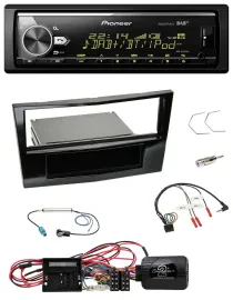 Pioneer Bluetooth USB DAB Lenkrad Autoradio für Opel Corsa D Klavierlack 09-14