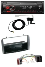 Pioneer 1DIN USB DAB MP3 AUX Autoradio für Alfa Romeo 147 GT Ablagefach anthrazi