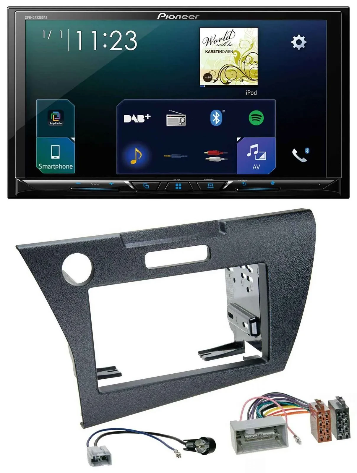 Автомагнитола для Honda CR-Z (с 2010) Pioneer 2 DIN, Bluetooth, USB, DAB, MP3