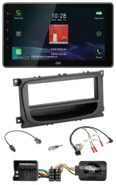 JVC DAB Lenkrad Bluetooth USB Autoradio für Ford C-Max Galaxy Focus ab 07 schwar
