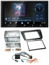 Kenwood Bluetooth 2DIN USB DAB MP3 Autoradio für Seat Leon 05-09 schwarz