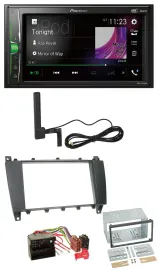 Pioneer MP3 DAB AUX 2DIN Bluetooth Autoradio für Mercedes C-Klasse