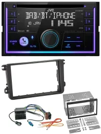 JVC MP3 USB 2DIN DAB Bluetooth CD Autoradio für VW Sharan ab 10 Tiguan ab 07 Tou