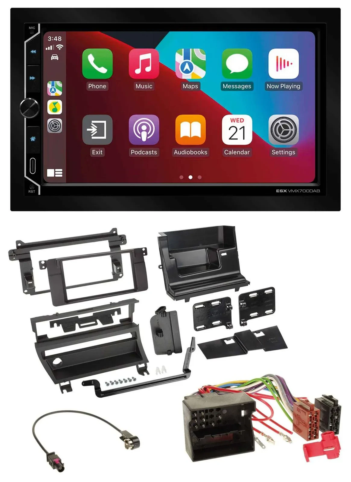 Автомагнитола ESX 2DIN DAB USB MP3 Bluetooth для BMW 3 Series E46 (2002–2006)