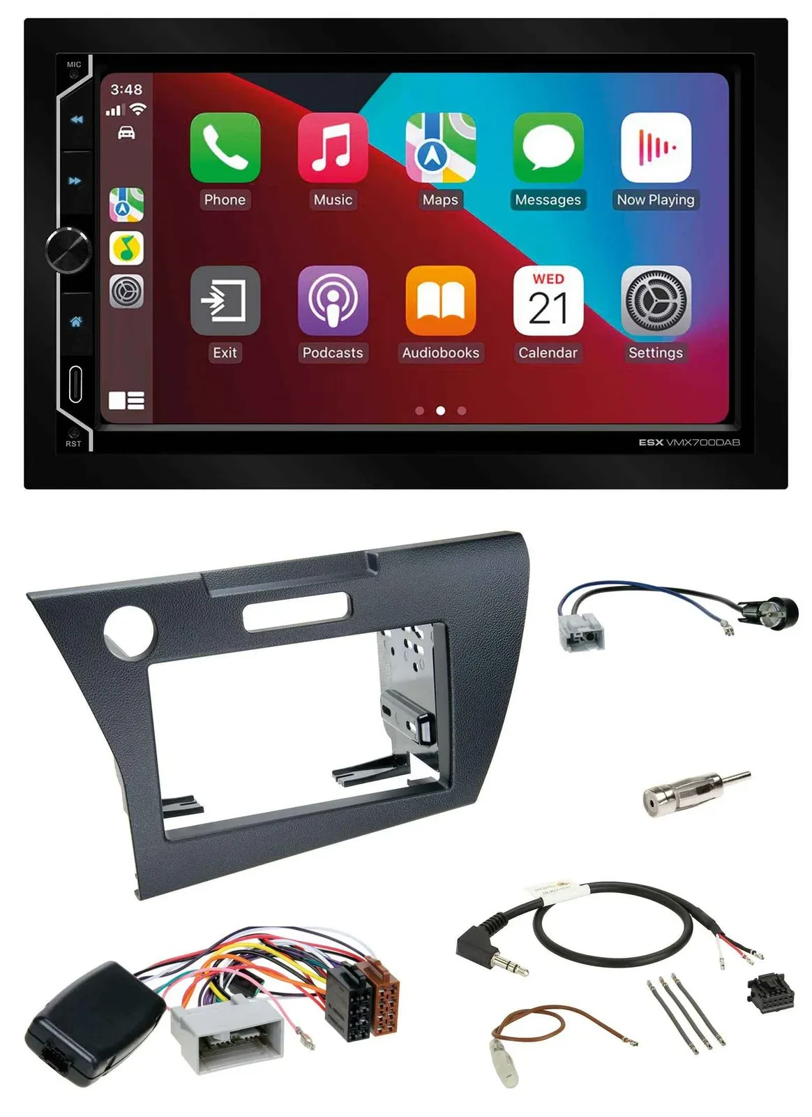 ESX 2DIN DAB USB Lenkrad Bluetooth Autoradio für Honda CR-Z 2010-2013