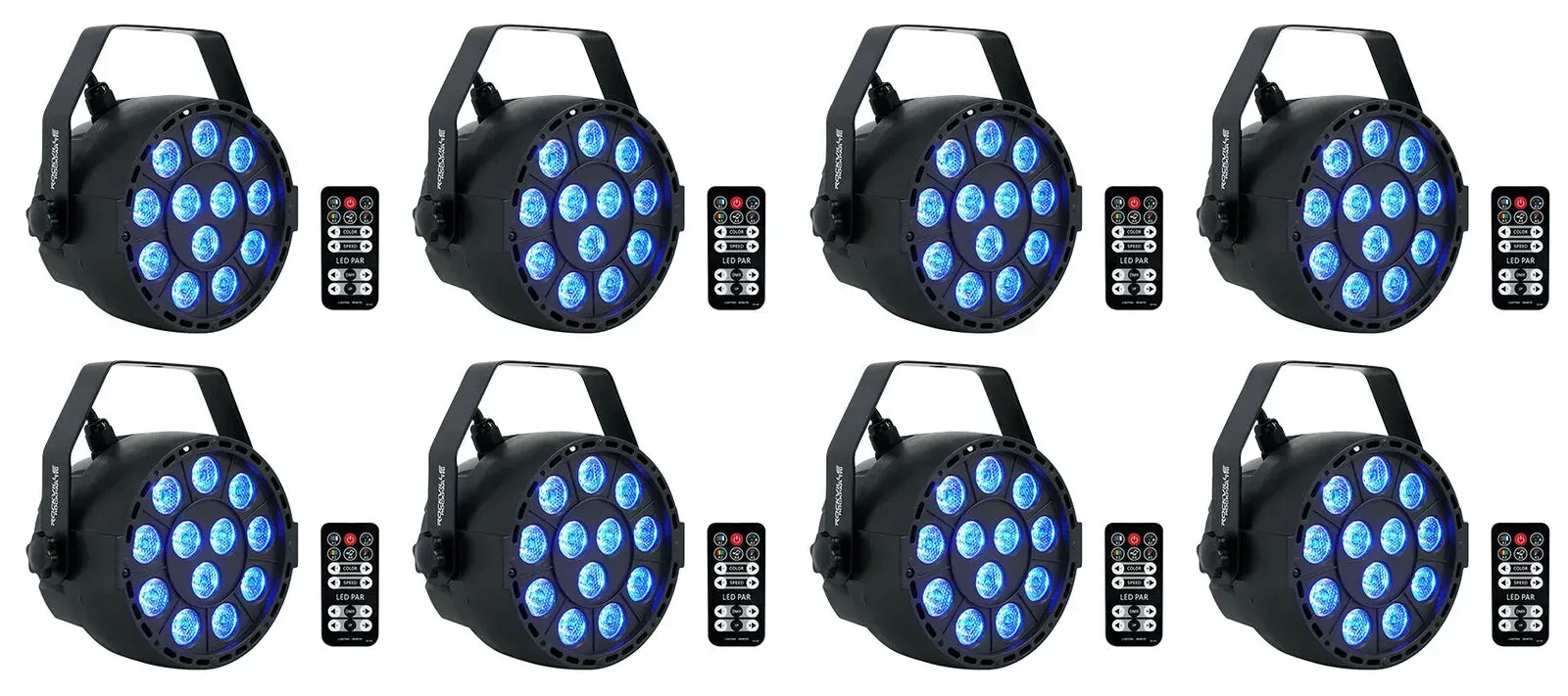 Светодиодный прибор Rockville RockPAR TRI LED RGB Compact Black (8 штук)