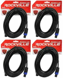 Спикерный кабель Rockville RCSS1425 Black 7.6 м (4 штуки)