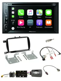 Автомагнитола для Fiat 500X Pioneer 2DIN, USB, DVD, Bluetooth, DAB (с 2016, рестайлинг)