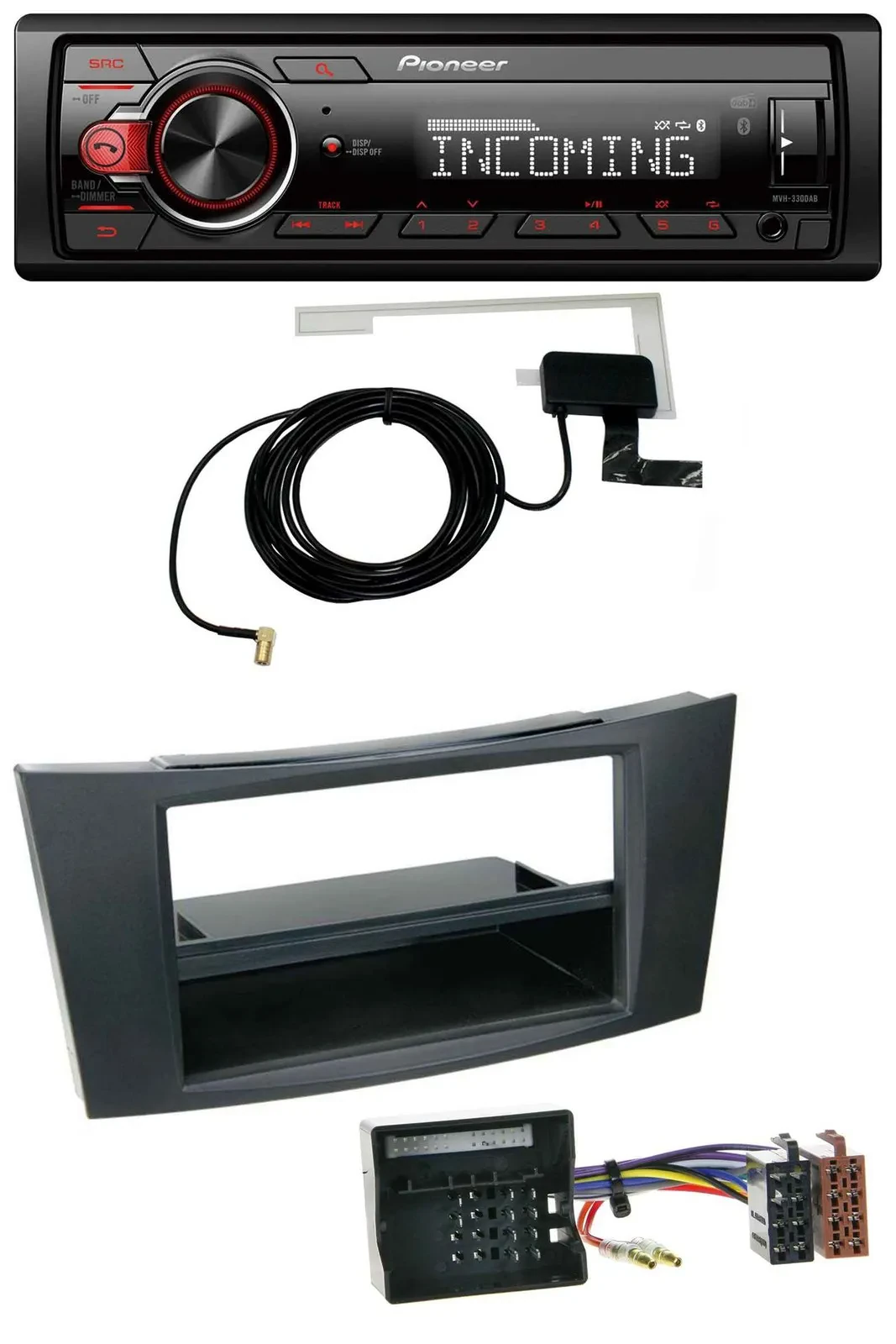 Pioneer USB MP3 DAB Bluetooth Autoradio für Mercedes CLS E-Klasse W211 02-09 Rub