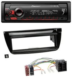Pioneer MP3 USB DAB Bluetooth Autoradio für Opel Combo ab 11 Fiat Doblo 12-15