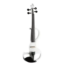 Elektrische Violine 4/4 EV-1802, Weiß, Ahorn, Ebenholzgriff, AD-88 Tonabnehmer