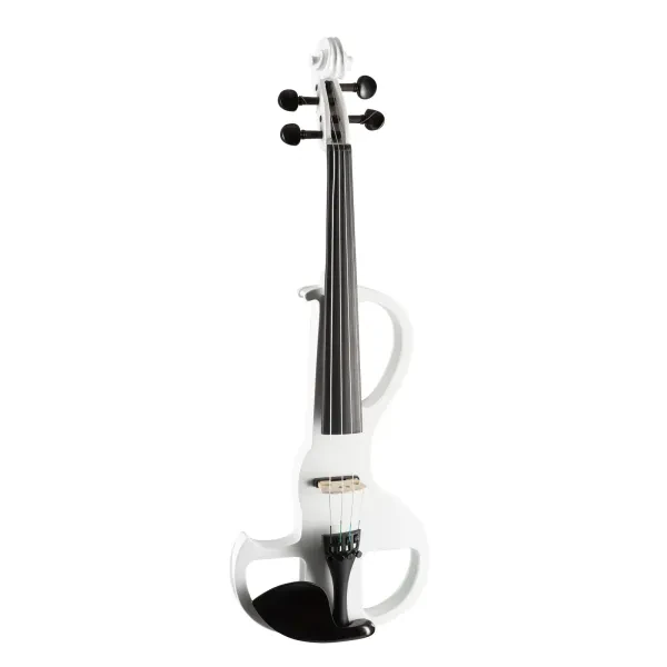 Elektrische Violine 4/4 EV-1802, Weiß, Ahorn, Ebenholzgriff, AD-88 Tonabnehmer