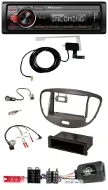 Автомагнитола для Hyundai i10 (2009–2013) Pioneer USB DAB Bluetooth, поддержка кнопок на руле, ISO