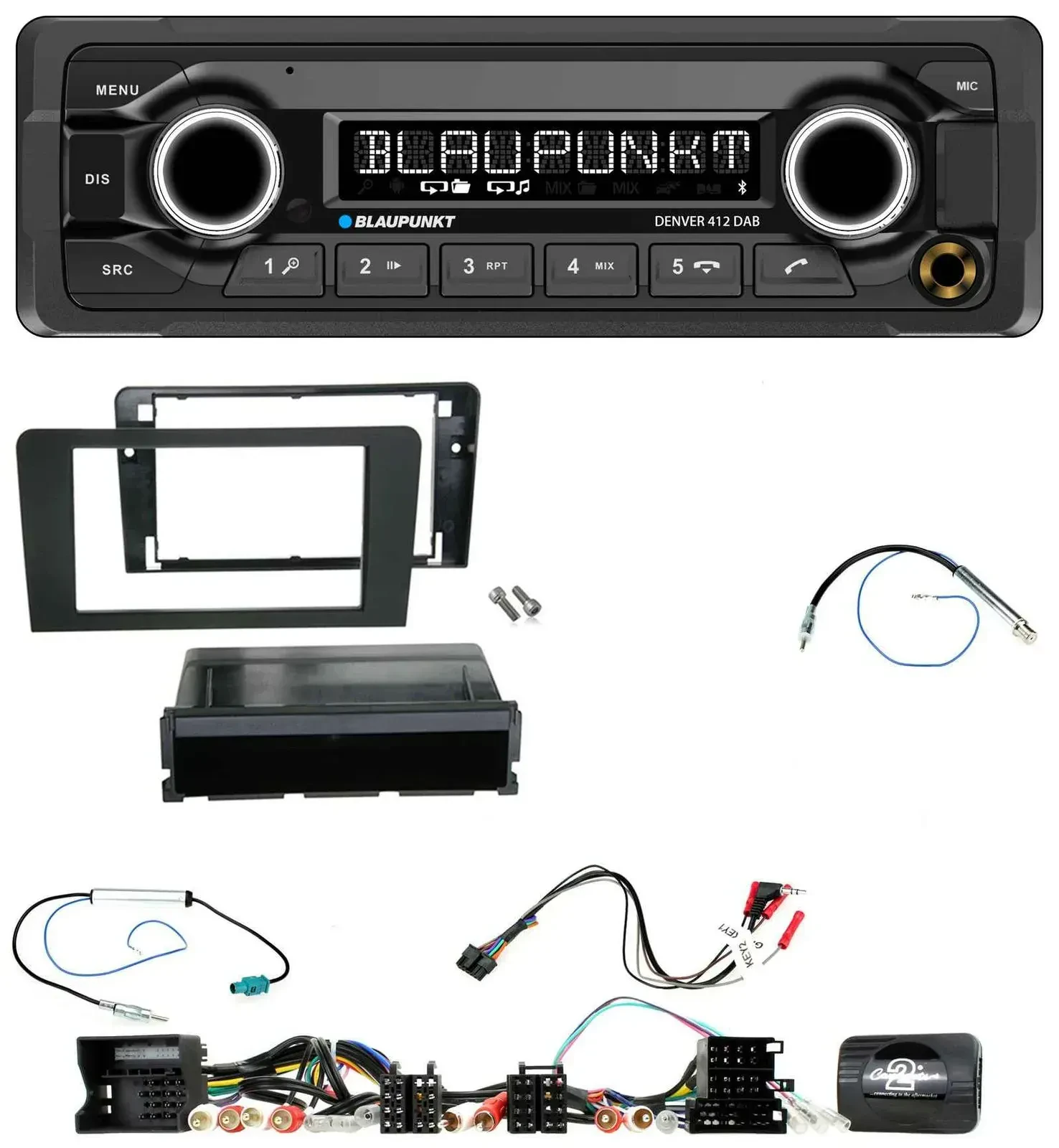 Blaupunkt Bluetooth DAB Lenkrad USB Autoradio für Audi A3 8P 2003-2012 Aktivsyst