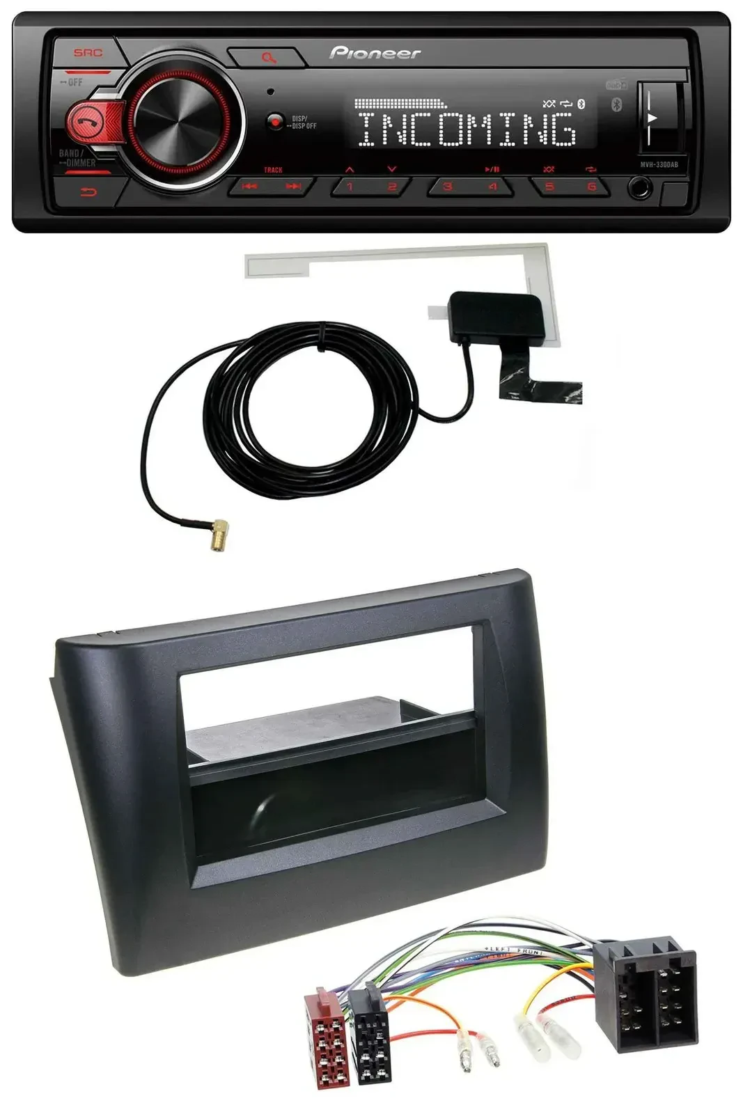 Автомагнитола Pioneer USB/MP3 DAB Bluetooth для Fiat Stilo (2001–2008) с нишей