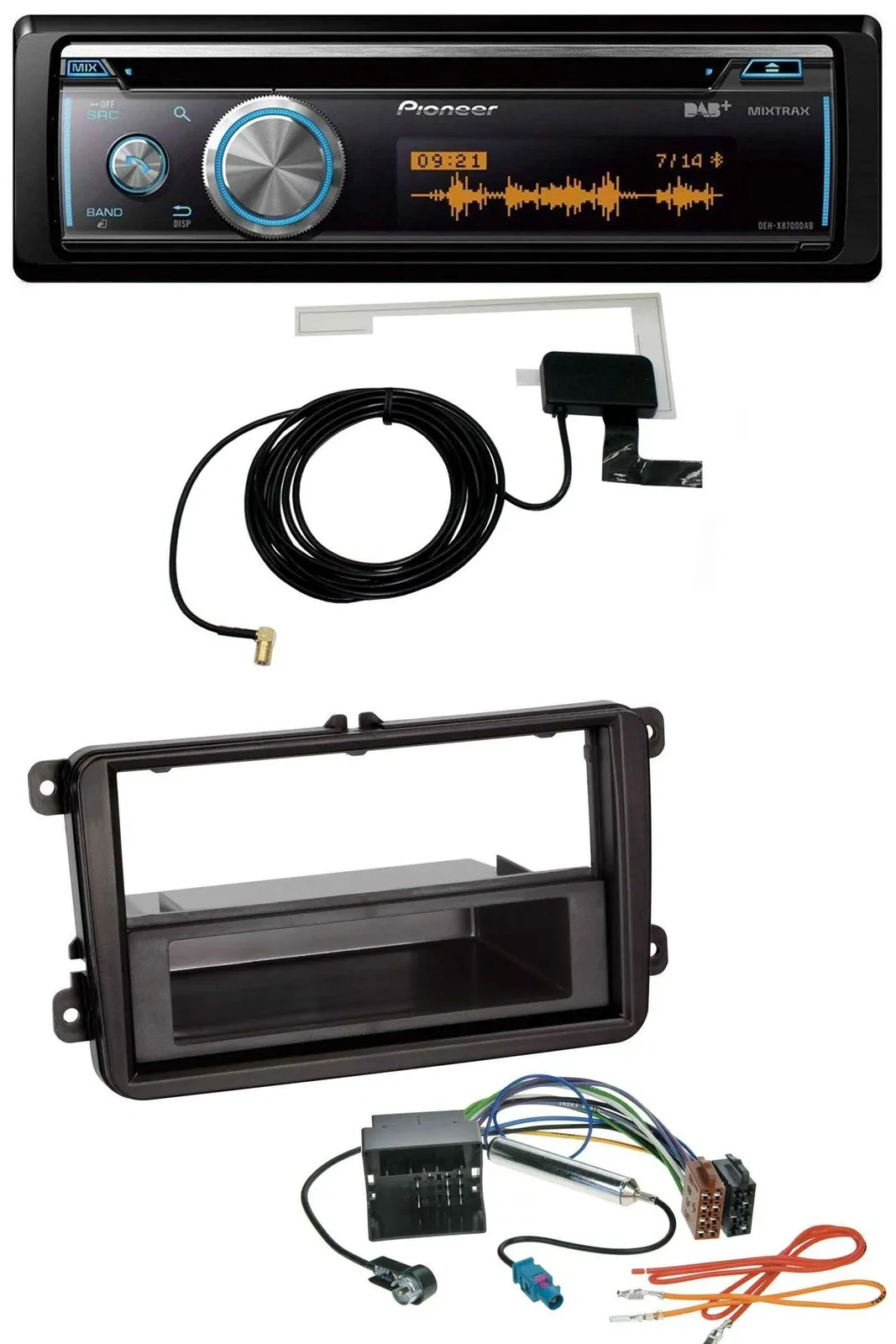 Автомагнитола Pioneer Bluetooth, DAB, MP3, USB, CD для VW Sharan (с 2010), Tiguan (с 2007)