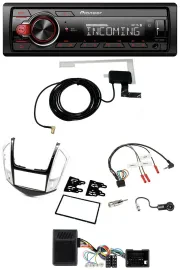 Pioneer USB Lenkrad DAB Bluetooth Autoradio für Chevrolet Cruze 2011-2016 silber