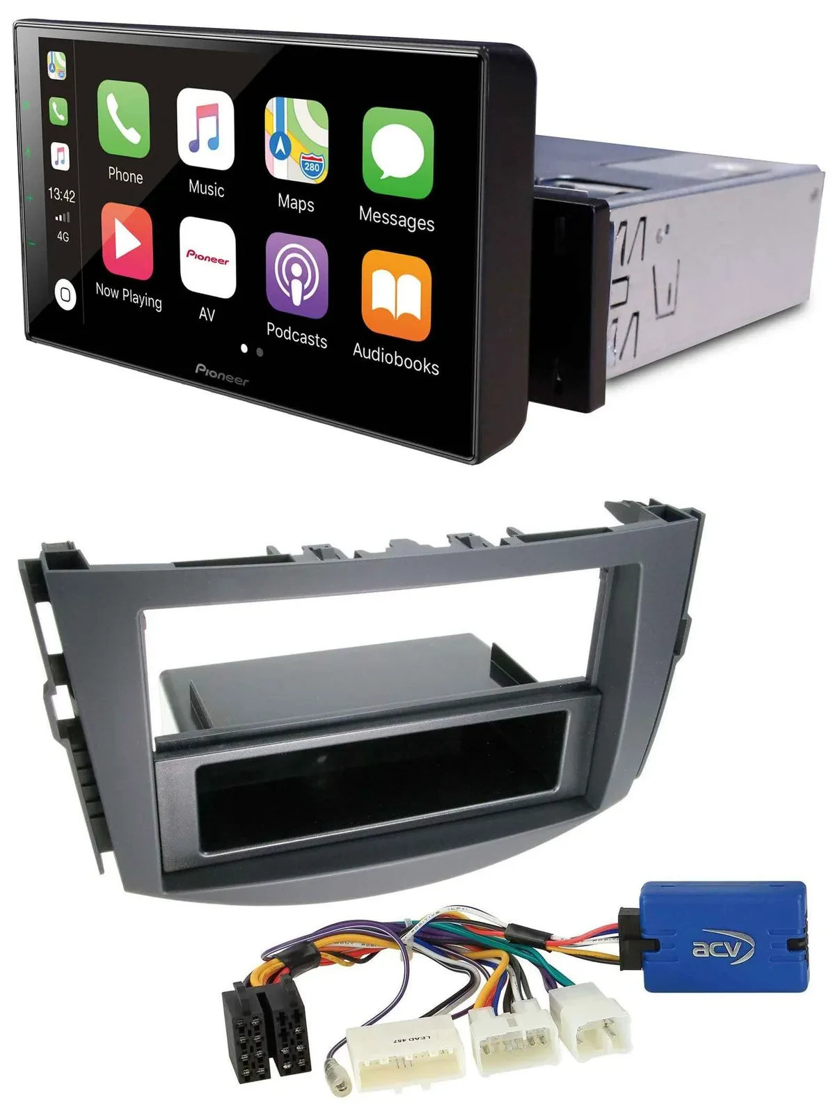 Pioneer Bluetooth MP3 DAB USB Autoradio für Toyota RAV-4 (11-13) - 28 Pin