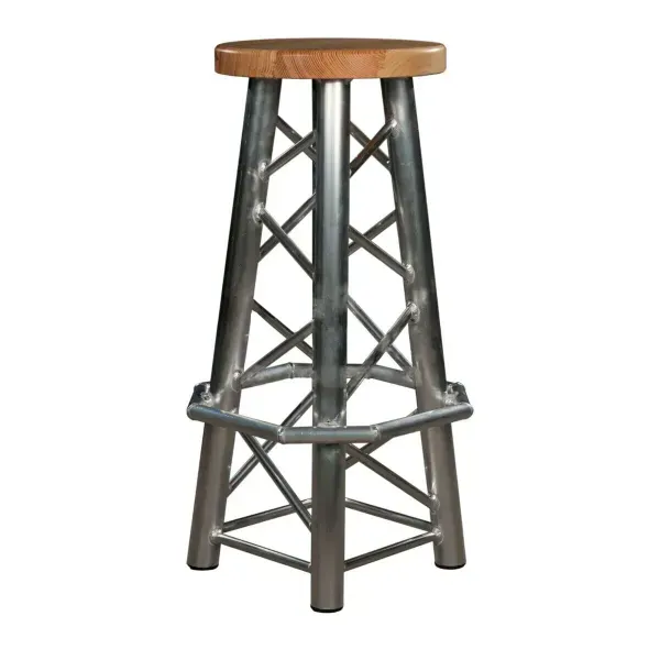 Global Truss TRUSS STOOL Bar Stool/Chair with Solid Wooden Seat