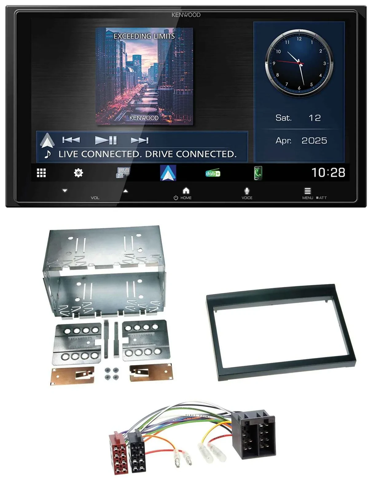 Kenwood Bluetooth 2DIN USB DAB MP3 Autoradio für Porsche 911, 996 (97-06)