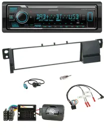 Kenwood Bluetooth Lenkrad DAB USB Autoradio für BMW 3er E46 2001-2007 Quadlock