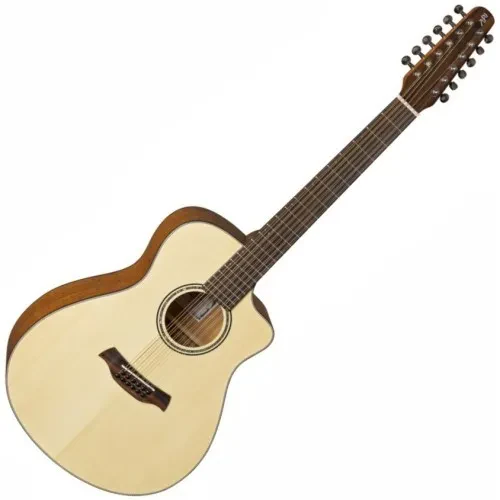 Акустическая гитара BATON ROUGE X11S/FC-12 12-струнная, Folk с вырезом, верхняя дека массив ель, махагони задняя дека/обечайка/гриф, накладка и бридж овангкол, 21 лад, ширина порожка 48 мм, цвет натуральный