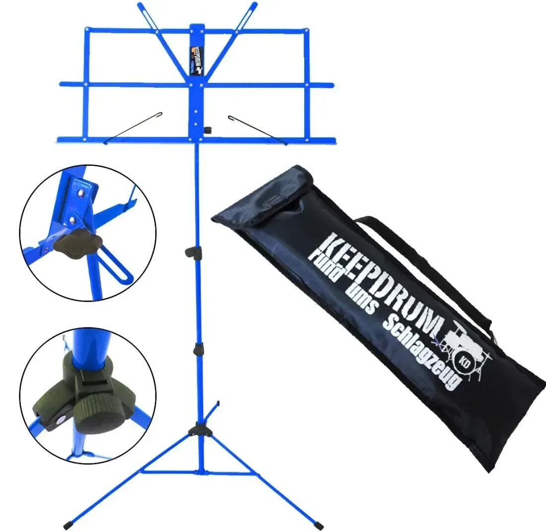 Пюпитр keepdrum MUS2BL Blue с чехлом