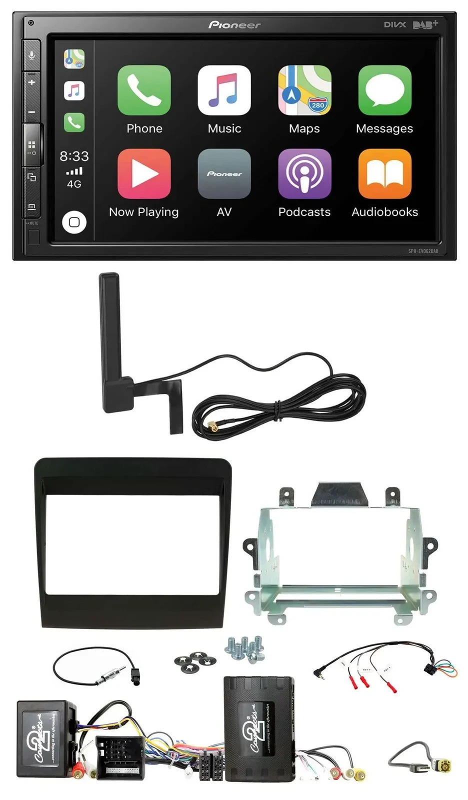 Автомагнитола Pioneer 2DIN USB Bluetooth DAB для Porsche 911 (2011–2017)