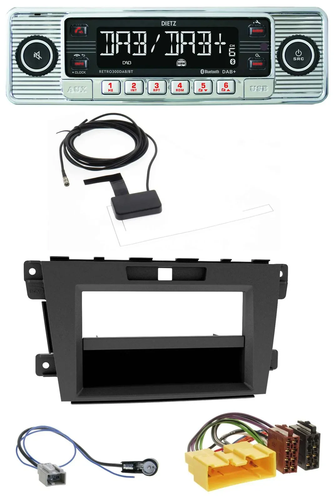 Dietz Bluetooth USB MP3 DAB Autoradio für Mazda CX-7 (2009-2013)