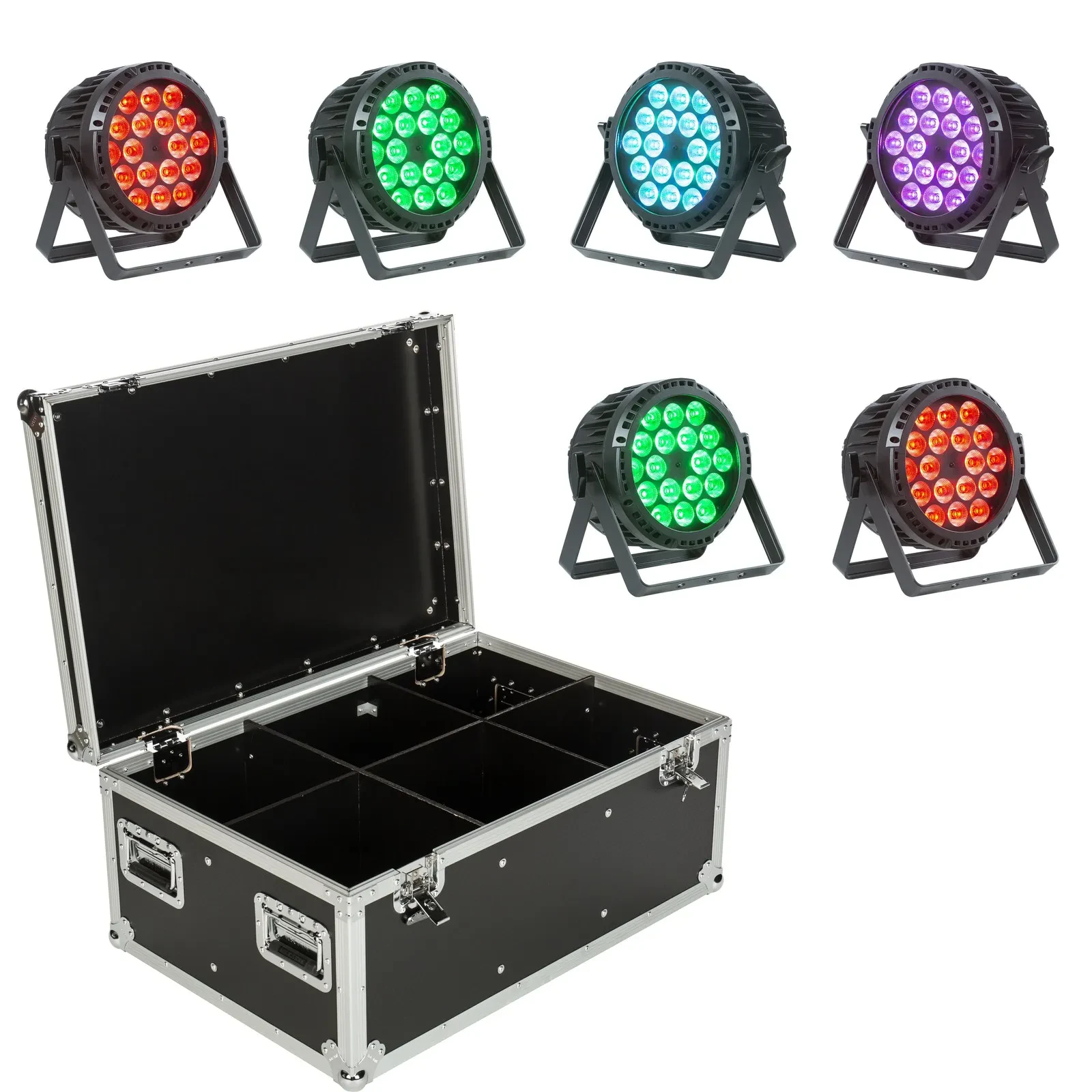 Прожектор lightmaXX VEGA ARC Pro I MKII (набор, 4 шт.) 120 Вт, RGBW LED PAR, DMX, уличный, Powerlink