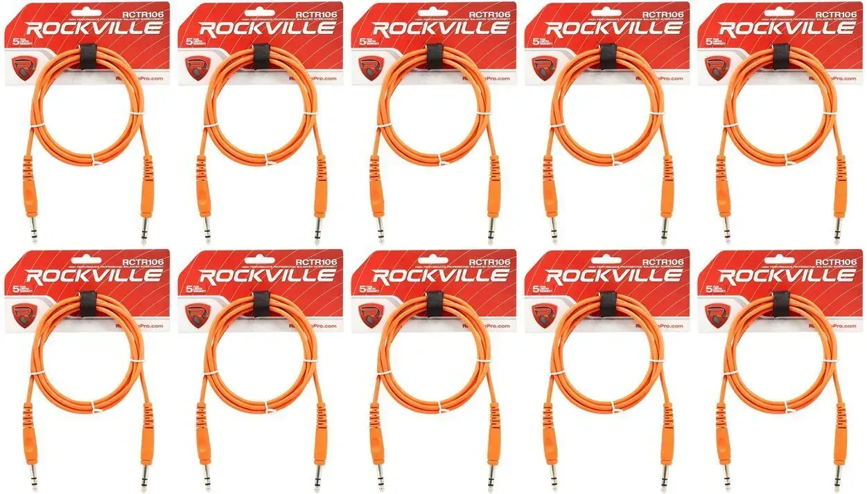Коммутационный кабель Rockville RCTR106O Orange 1.8 м (10 штук)