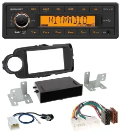 Continental 1DIN DAB MP3 AUX USB Autoradio für Toyota Yaris (11-14) - schwarz