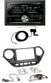 Pioneer CD USB MP3 Bluetooth 2DIN DAB Autoradio für Hyundai i10 ab 2013 AUX USB