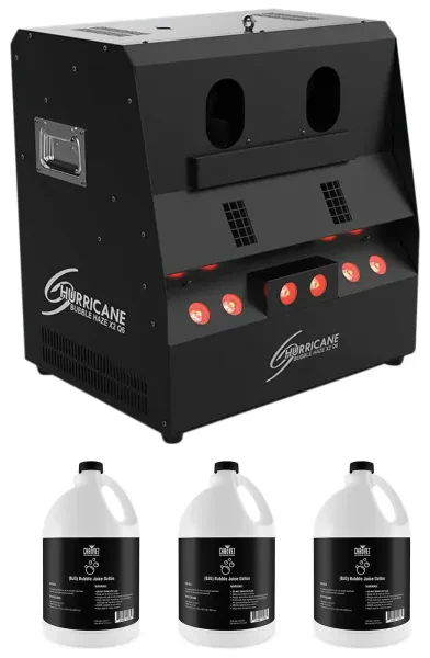 Генератор тумана Chauvet DJ Hurricane Bubble Haze X2 Q6 RGB+UV DMX с жидкостью