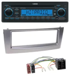 VDO AUX MP3 1DIN CD USB Autoradio für Fiat Punto Grande Punto ab 05 grau