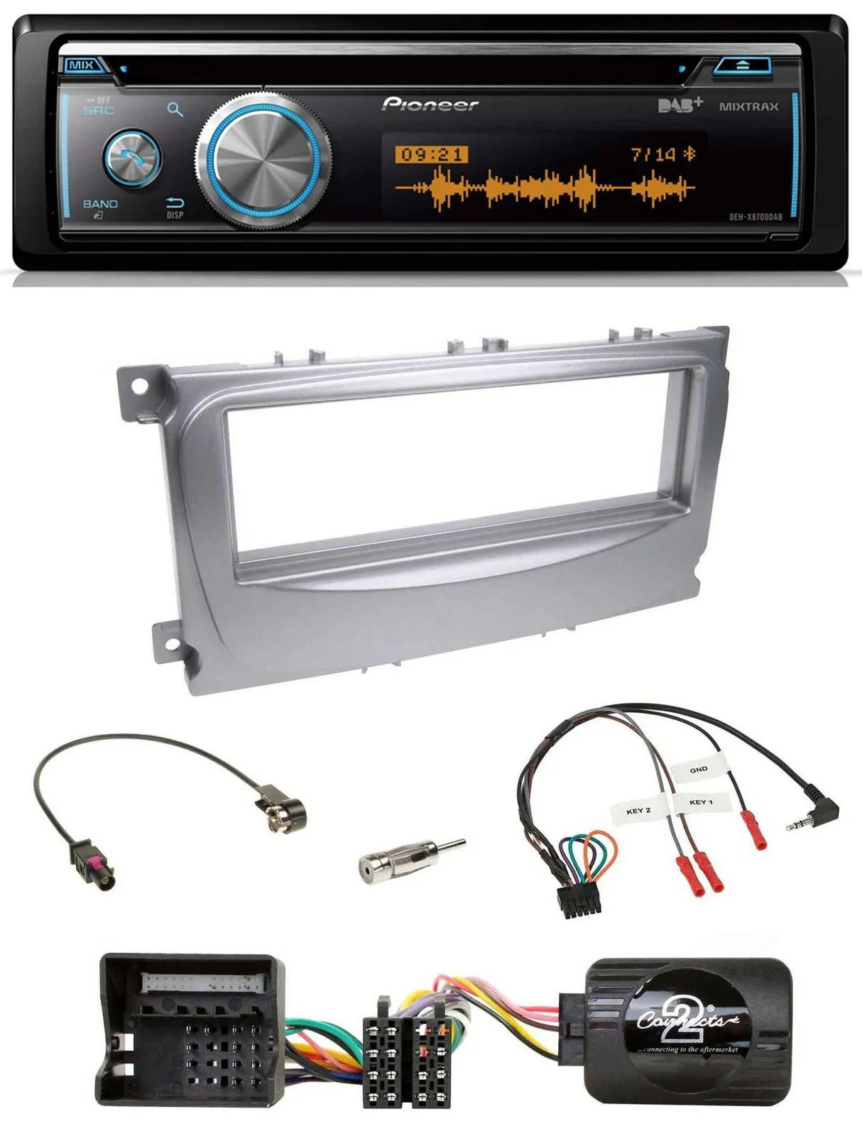 Автомагнитола Pioneer DAB USB CD Bluetooth для Ford Galaxy/C‑Max/Focus (с 2007)