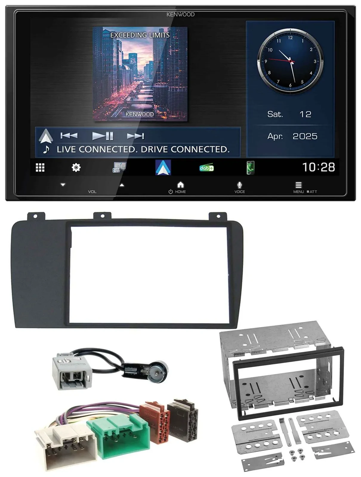Kenwood Bluetooth 2DIN USB DAB MP3 Autoradio für Volvo S60 XC70 V70 04-09