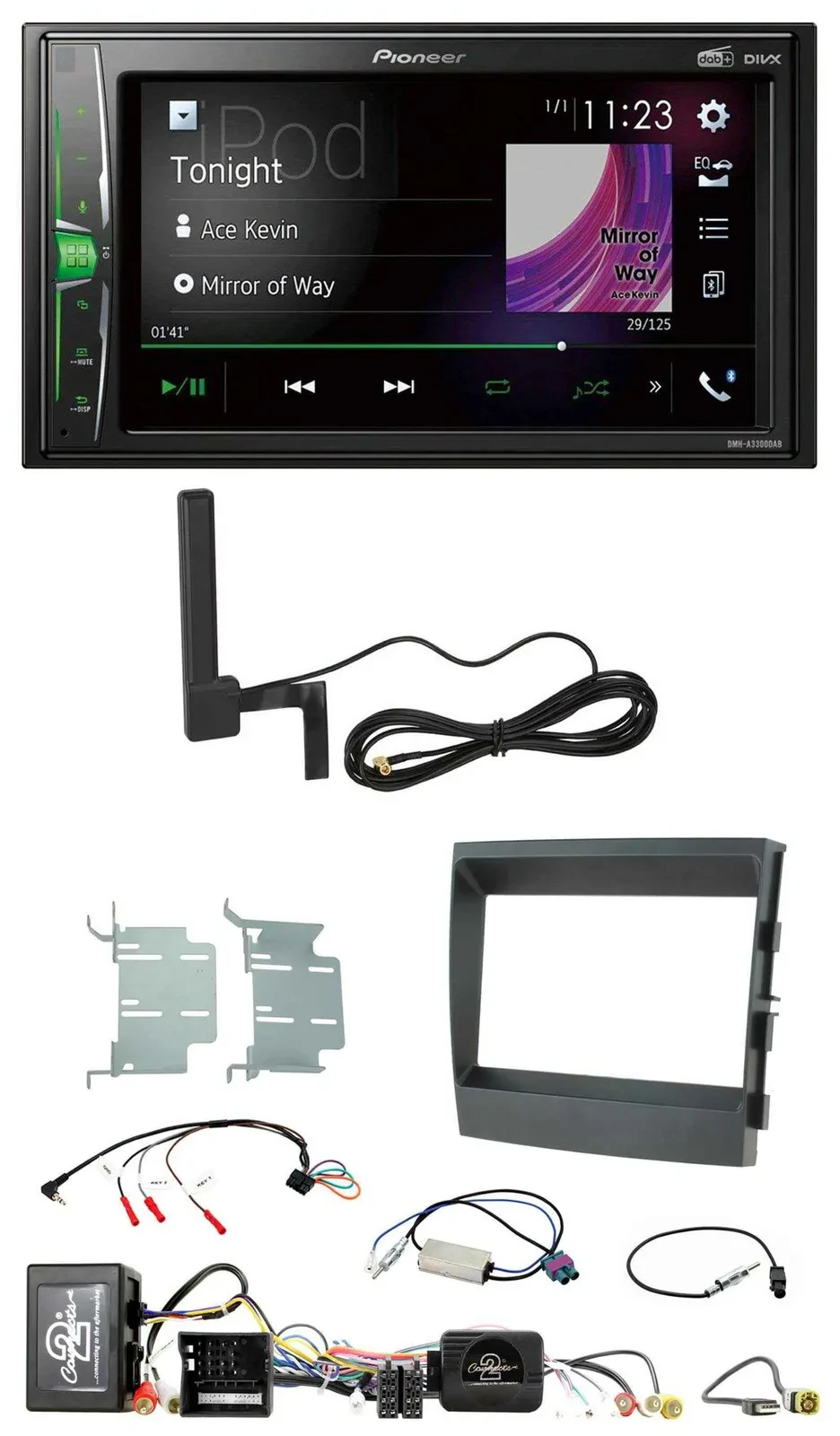 Автомагнитола для Porsche Panamera Pioneer 2DIN Bluetooth, DAB, MP3, поддержка управления на руле, совместимость с MOST