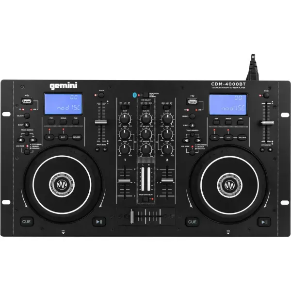 Gemini CDM-4000BT Dual DJ CD/USB Media Player with Bluetooth + Mixer