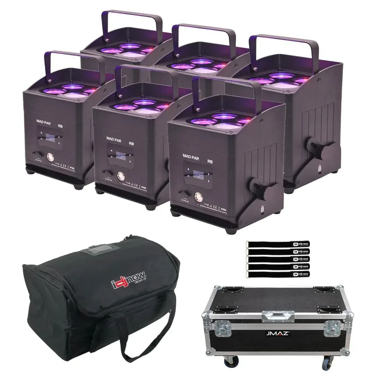 Светодиодный прибор JMAZ LIGHTING MAD PAR RB RGBAL+C LED с аксессуарами (6 штук)