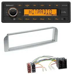 Continental 1DIN USB AUX MP3 Autoradio für Alfa Romeo 147, GT - silbergrau