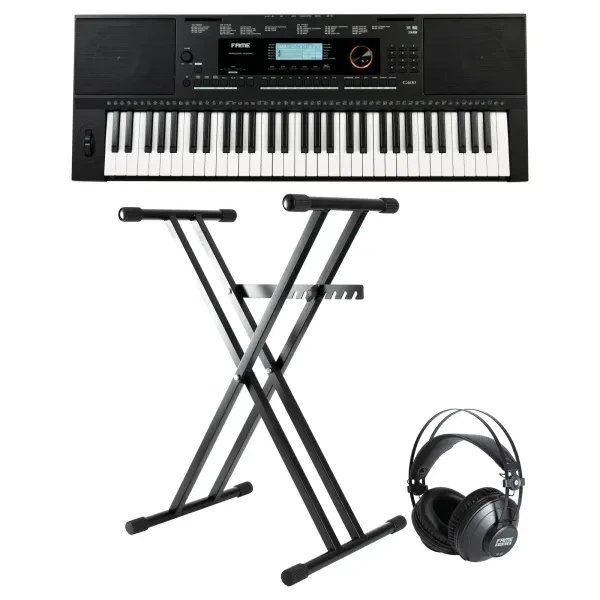 Fame G-400 61 Tasten Keyboard Set 653 Sounds 240 Styles inkl. Kopfhörer Ständer