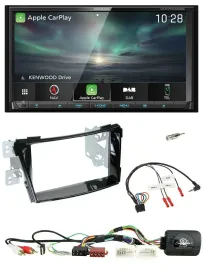 Kenwood Bluetooth USB 2DIN Lenkrad TMC DAB Navigation für Hyundai i40 11-19 USB