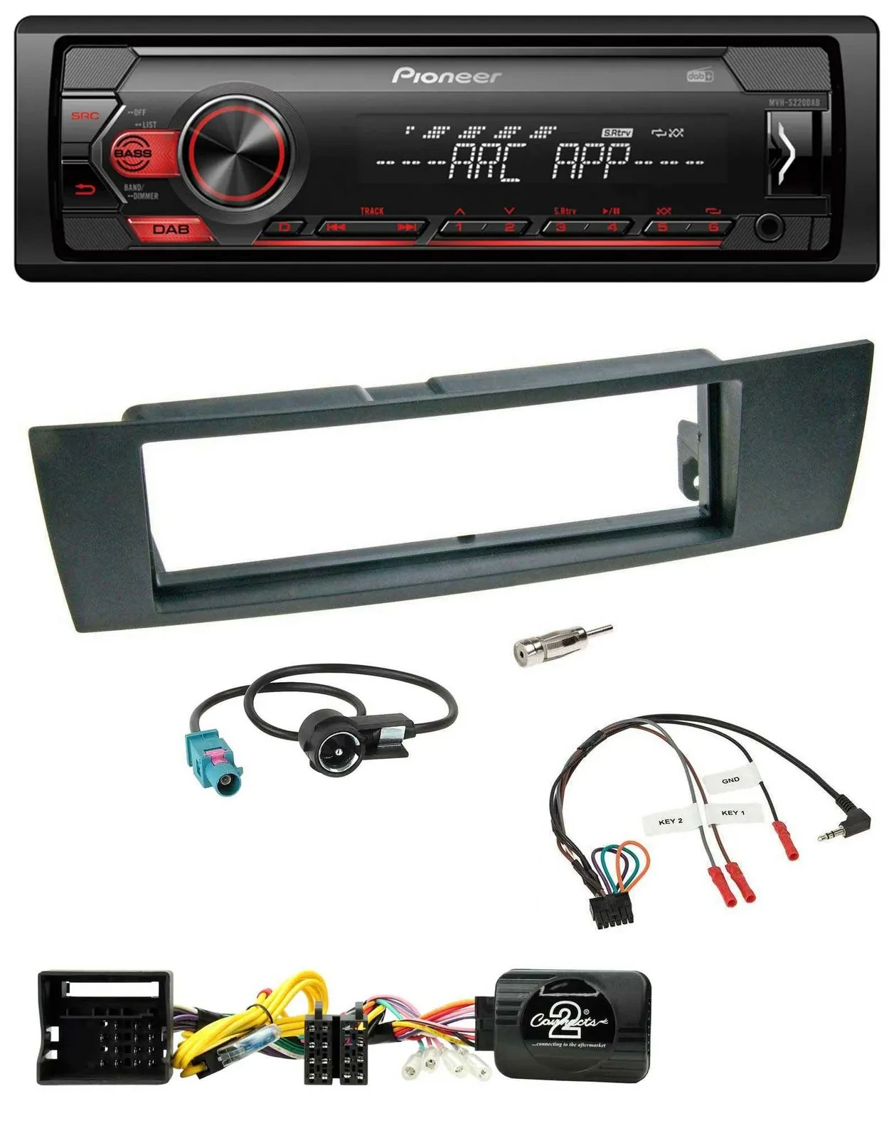 Pioneer DAB 1DIN MP3 Lenkrad USB Autoradio für BMW 1er E87 3er E90-3 X1 E84