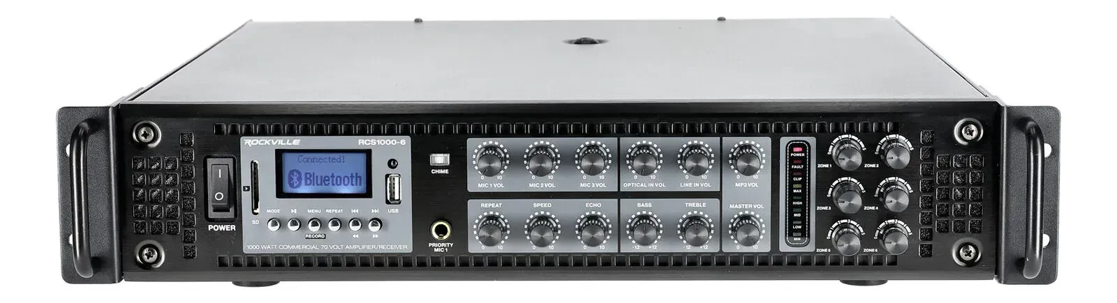 Трансляционный усилитель Rockville RCS1000-6 Black 1000W