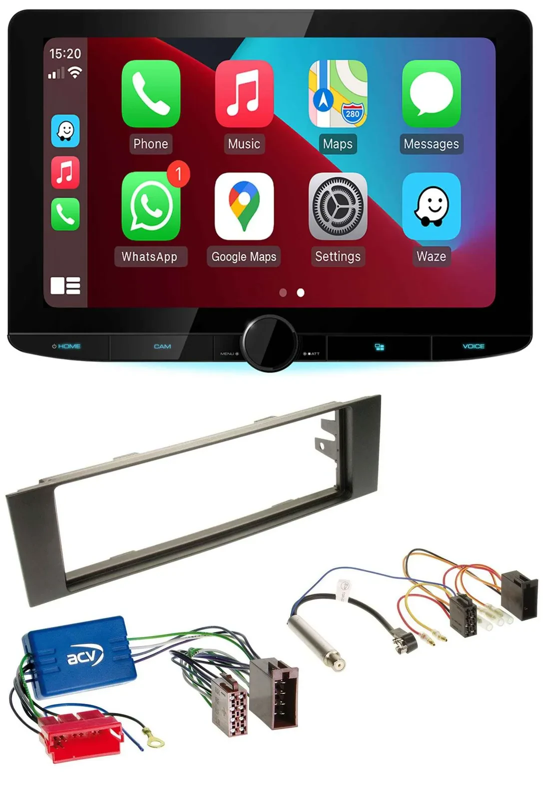 Kenwood MP3 USB DAB Bluetooth Autoradio für Audi A3 8P 03-06 Aktivsystem Mini-IS