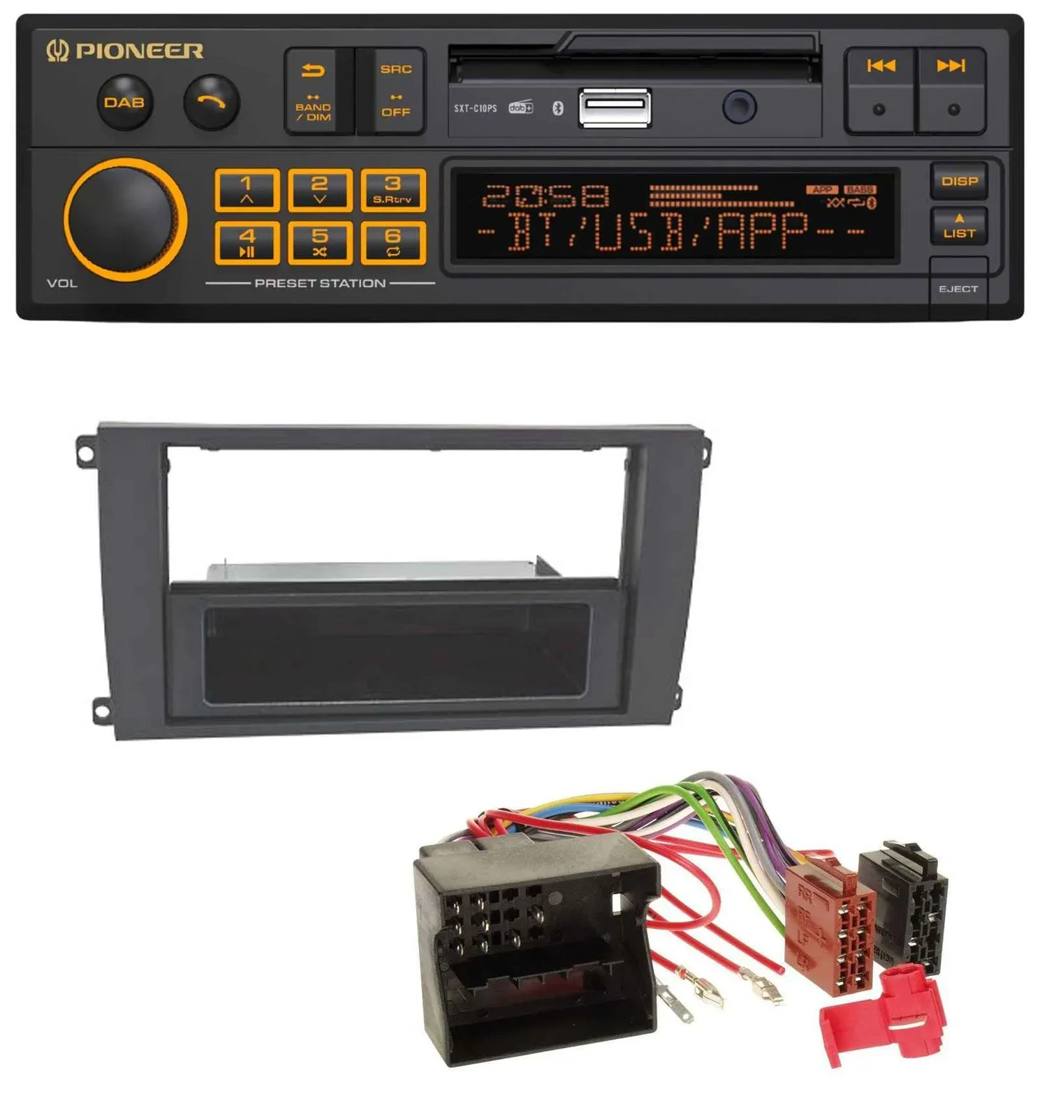 Pioneer DAB MP3 USB Bluetooth Autoradio für Porsche Cayenne (2007-2010)