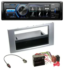 JVC Bluetooth MP3 USB DAB Autoradio für Ford Fiesta Focus 2004-2008 silber